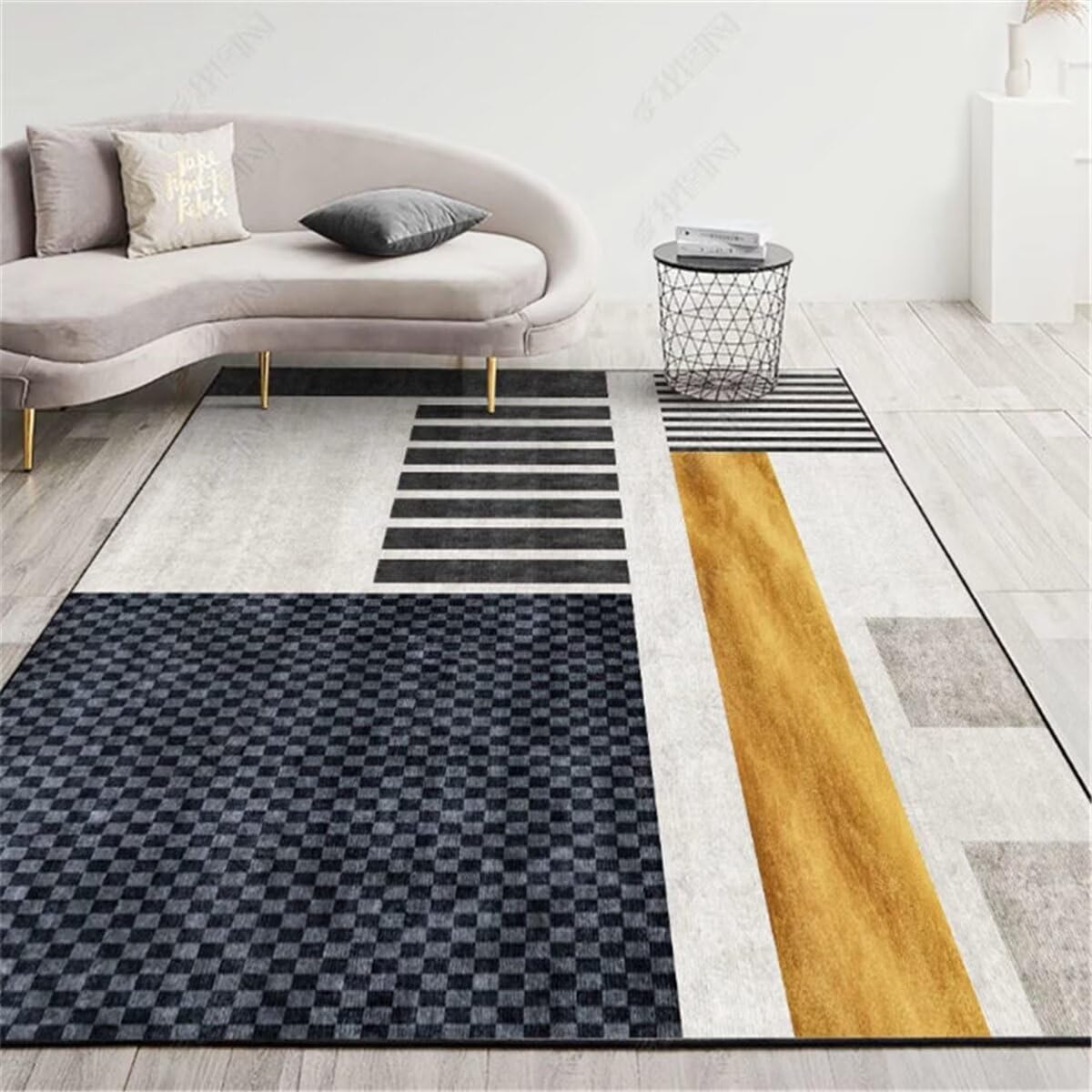 Tapis de salon lavable et antidérapant fini les taches au salon