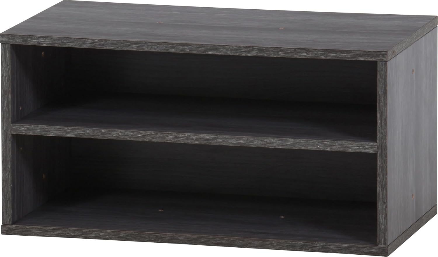 Fuji Boeki EZBO 51574 Storage Box with Shelf, 2 Tiers, Freely Combined, Connect Box, Width 23.6 x Depth 11.2 x Height 12.2 inches (60 x 30 x 31 cm), Gray