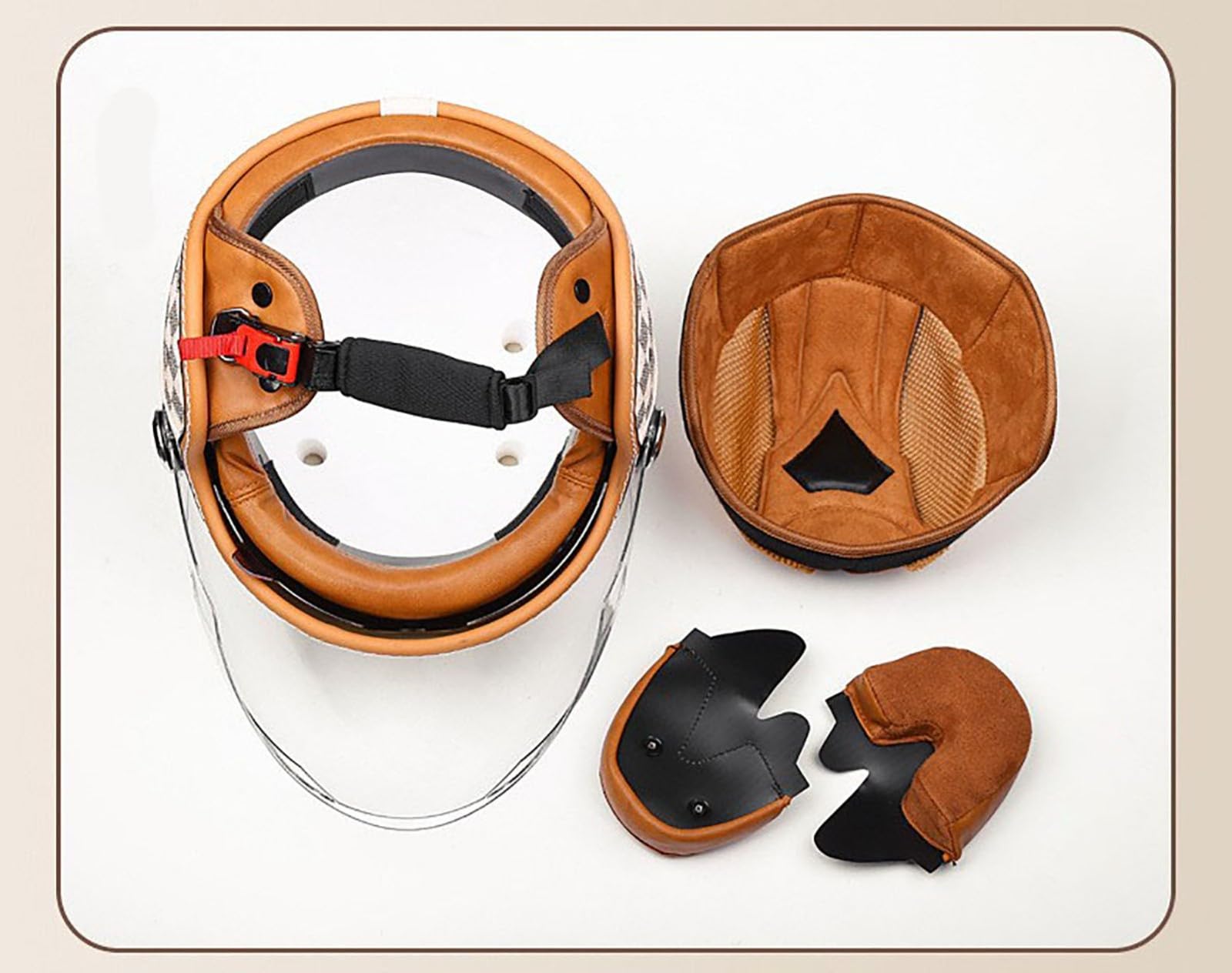 Casque Moto Jet Bluetooth Microphone Intégré, Casque Moto Certification ECE, Adultes Unisex Motocyclette Électrique 3/4 Demi Casque, pour mobylette Scooter 12,L(57-60CM)