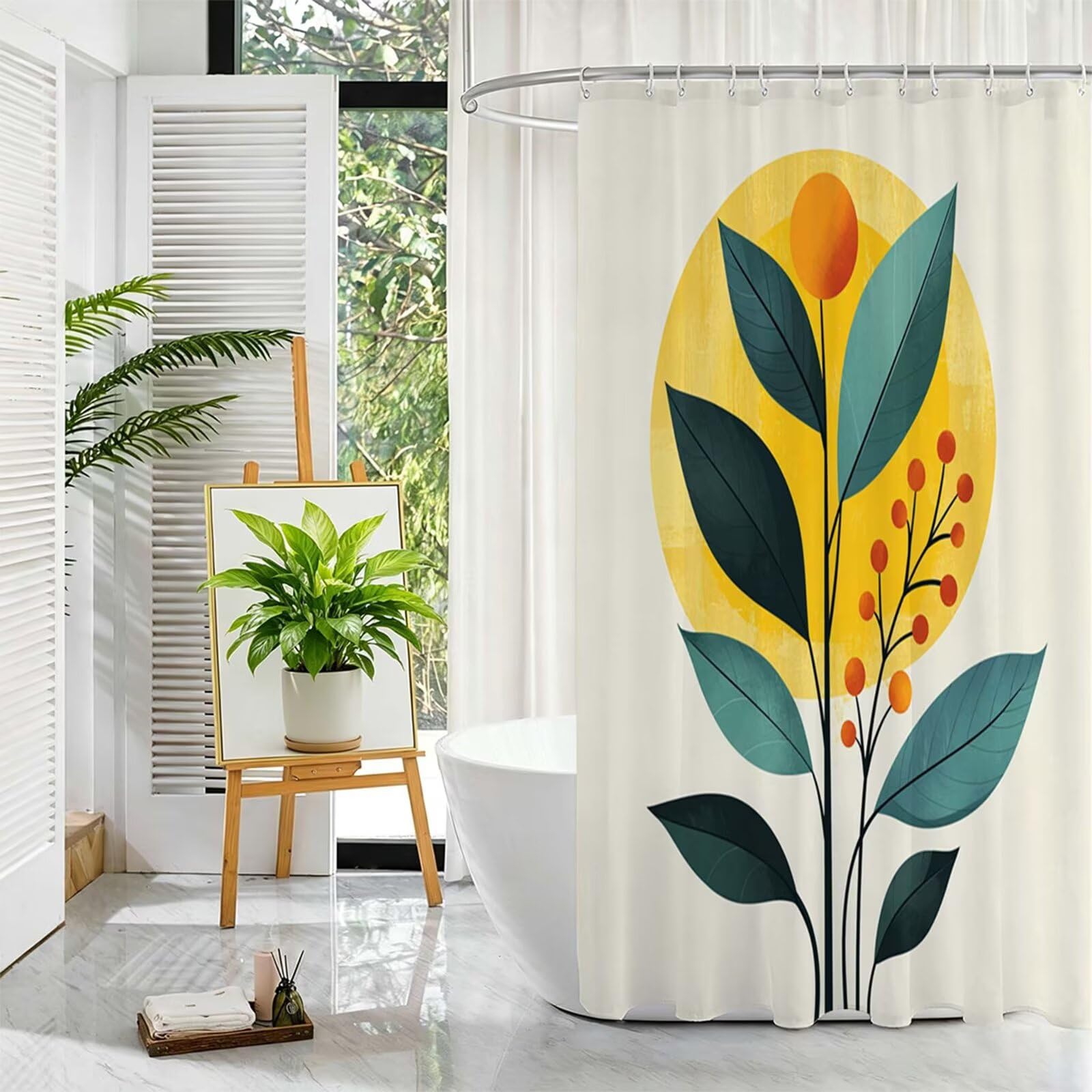 Beige Duschvorhang, 160x200cm Duschvorhang Badewanne L-160