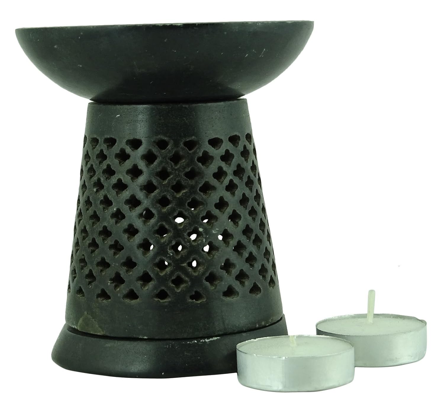 Brahmz Marble Tea Light Aroma Diffuser Burner Essential Oil Warmer