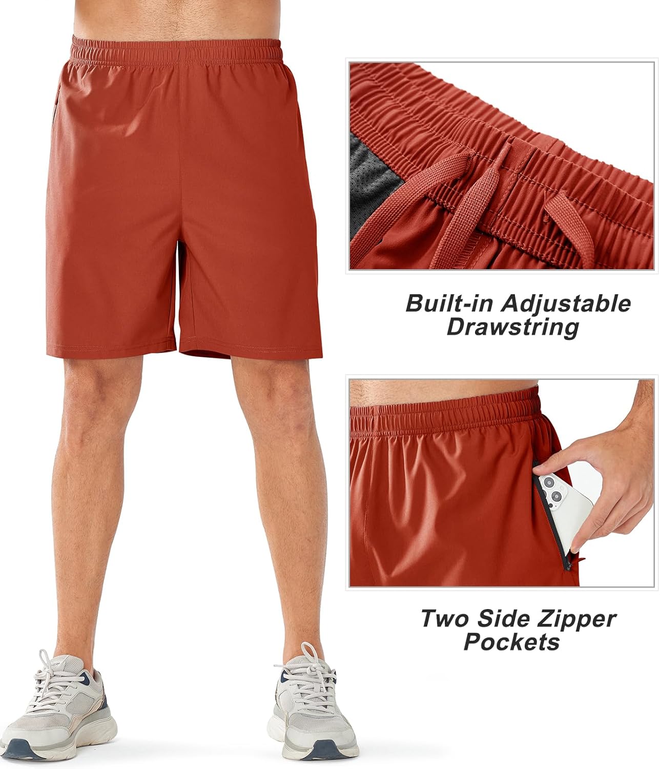 NORTHYARD Men's Athletic Running Shorts Quick Dry Workout Shorts Lightweight Sports Gym Basketball 7"/ 9"/ 5" Tennis Hiking - Image 4