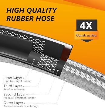 NUPICK 12FT Propane Hose Extension with Five Brass Fittings