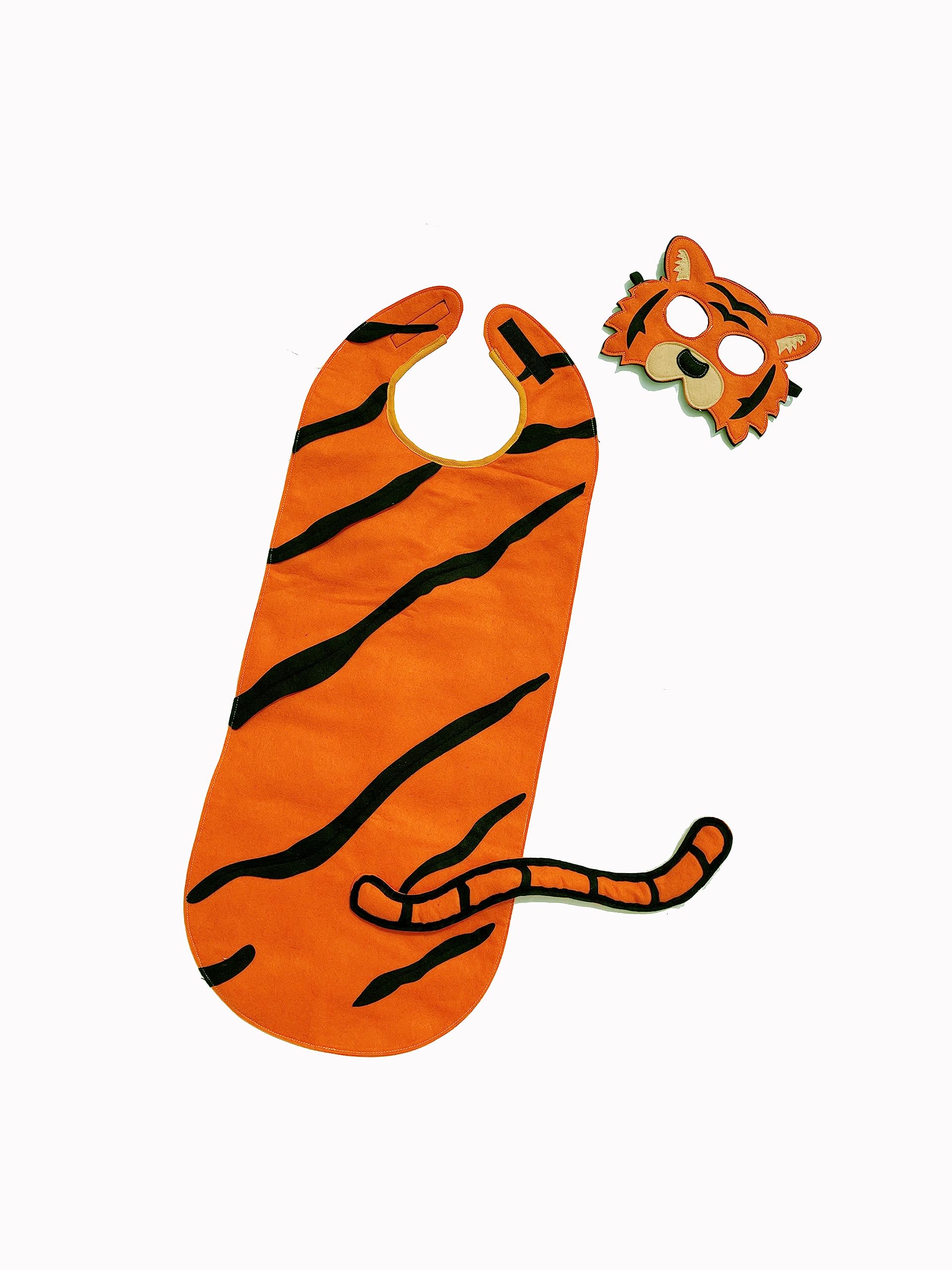 ZAC HOME World Book Day Animal Jungle Animal Costume Tiger Costume Mask and Cape for Age 3-12