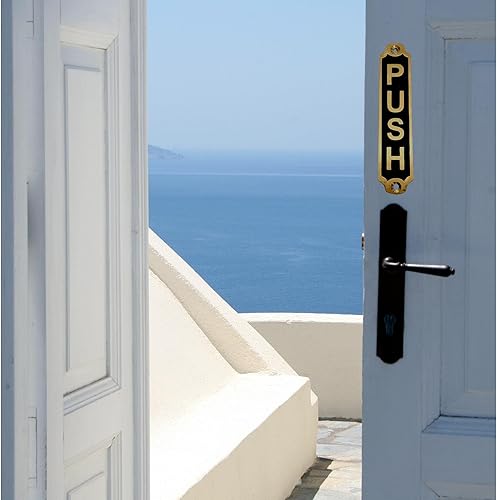 Vista 24 de Mind Your Head Plaques Door Sign Wall Sign Vintage Antique Shabby Chic Style Irish Door & Cellar Warning Sign/Notice Distressed Faux Brass