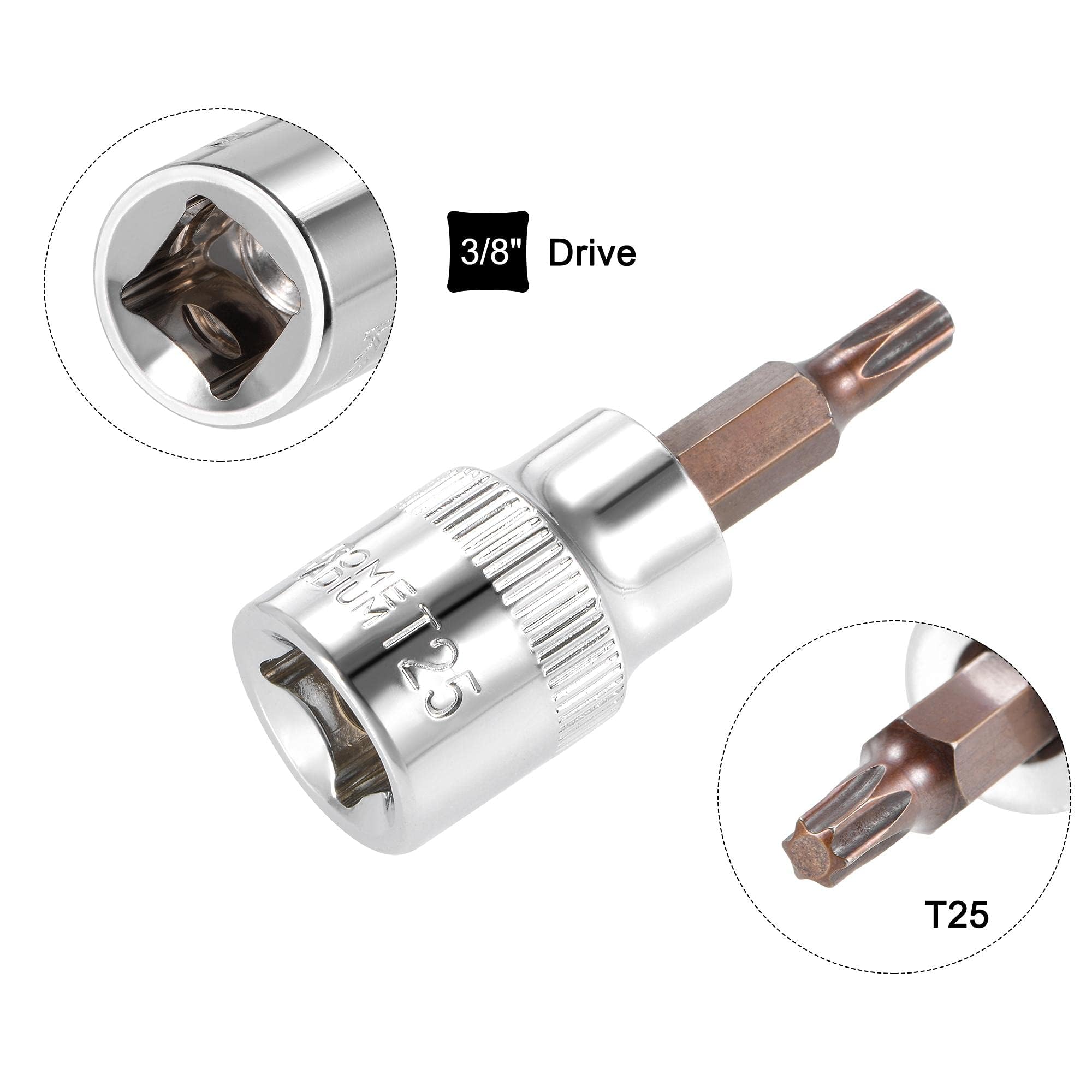 TA-VIGOR Torx Bit Socket, 3/8" Drive x T25 CR-V Key Socket, Premium S2 Steel Bits - Image 3