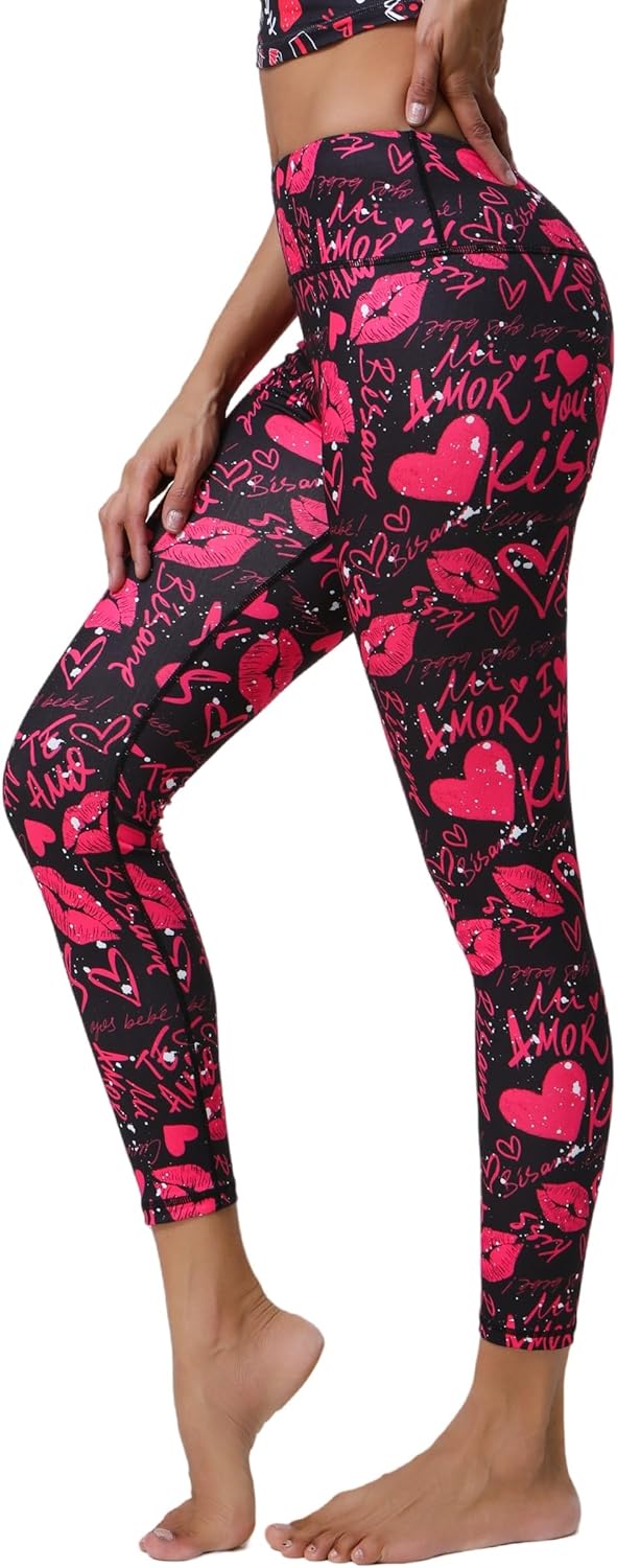 SUKALA】ローズプリントレギンス(XS・S・M・Lサイズ ブラック