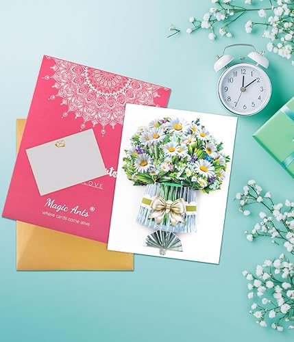 Miniatura 9 de Magic Ants Tarjetas desplegables, tarjeta de lavanda, tarjeta de ramo de flores de papel de 9 pulgadas, tarjeta de flores, tarjeta de cumpleaños,