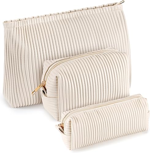 Talltalk 3 piezas de bolsa de maquillaje cosmética para mujer, bolsa portátil de viaje, bolsa de cosméticos, bolsa de cosméticos, bolsa de