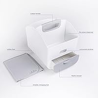 Vista 12 de Ubbi Estación de cambio de pañales portátil, organizador de almacenamiento de pañales, almacena pañales para bebés, toallitas y accesorios