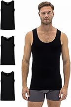 Barrio 13 Unterhemd Herren 3er Pack Feinripp Tank Top mit Stretch aus Baumwolle Herren Unterhemden Tanktop Achselshirts