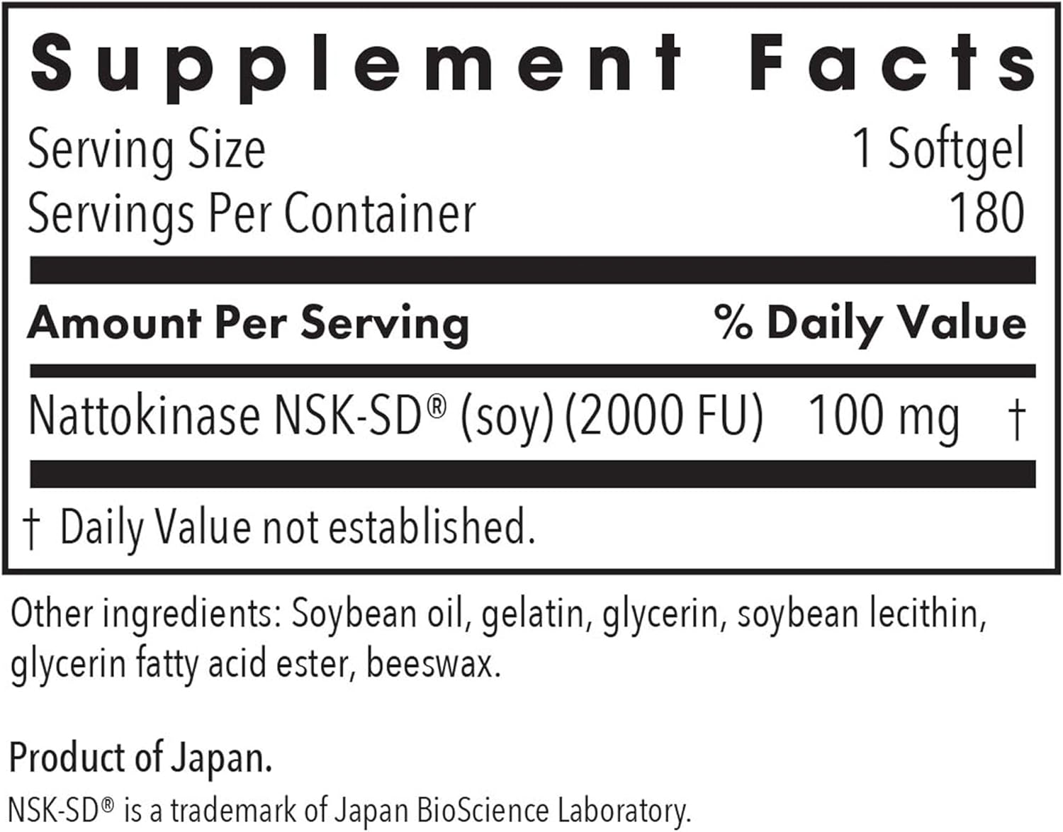 Allergy Research Group ARG Nattokinase 100 mg - Supplement to Support Healthy Circulation - Delivers 100 mg Nattokinase NSK-SD from Fermented Soybeans per Serving - 180 Servings - 180 Capsules - Image 3