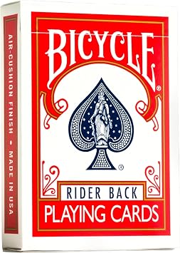 Bicycle 807 Classic Box Rider Back Standard Index, 1 Deck, Blue or Red
