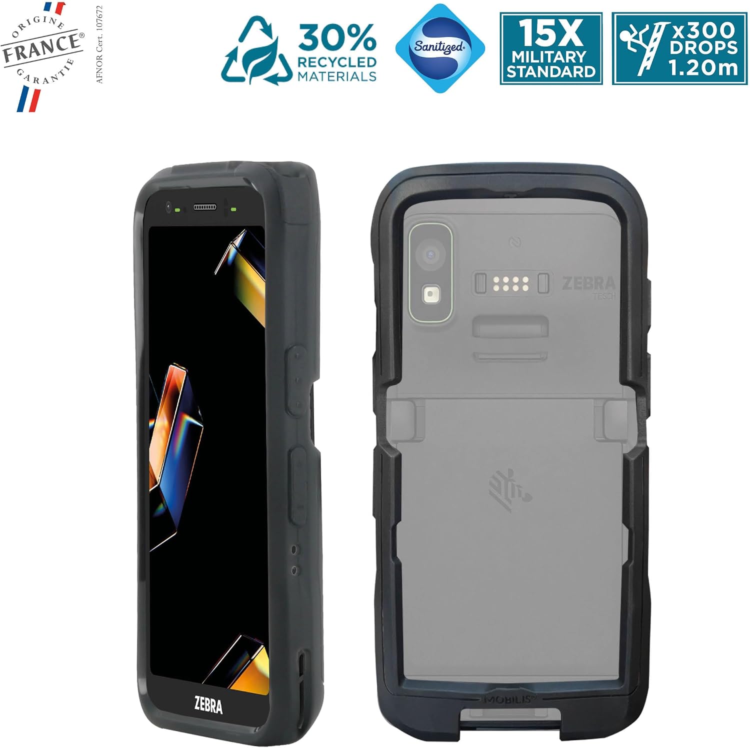 Mobilis Rugged Case for Zebra TC501 Mobile Computer (Trigger) Black