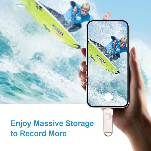 Miniatura 5 de JUANWE Unidad flash USB C de 128 GB, unidad flash USB 3.0 dual tipo C + USB A giratoria mini unidad de pulgar única UDP-Tech impermeable con