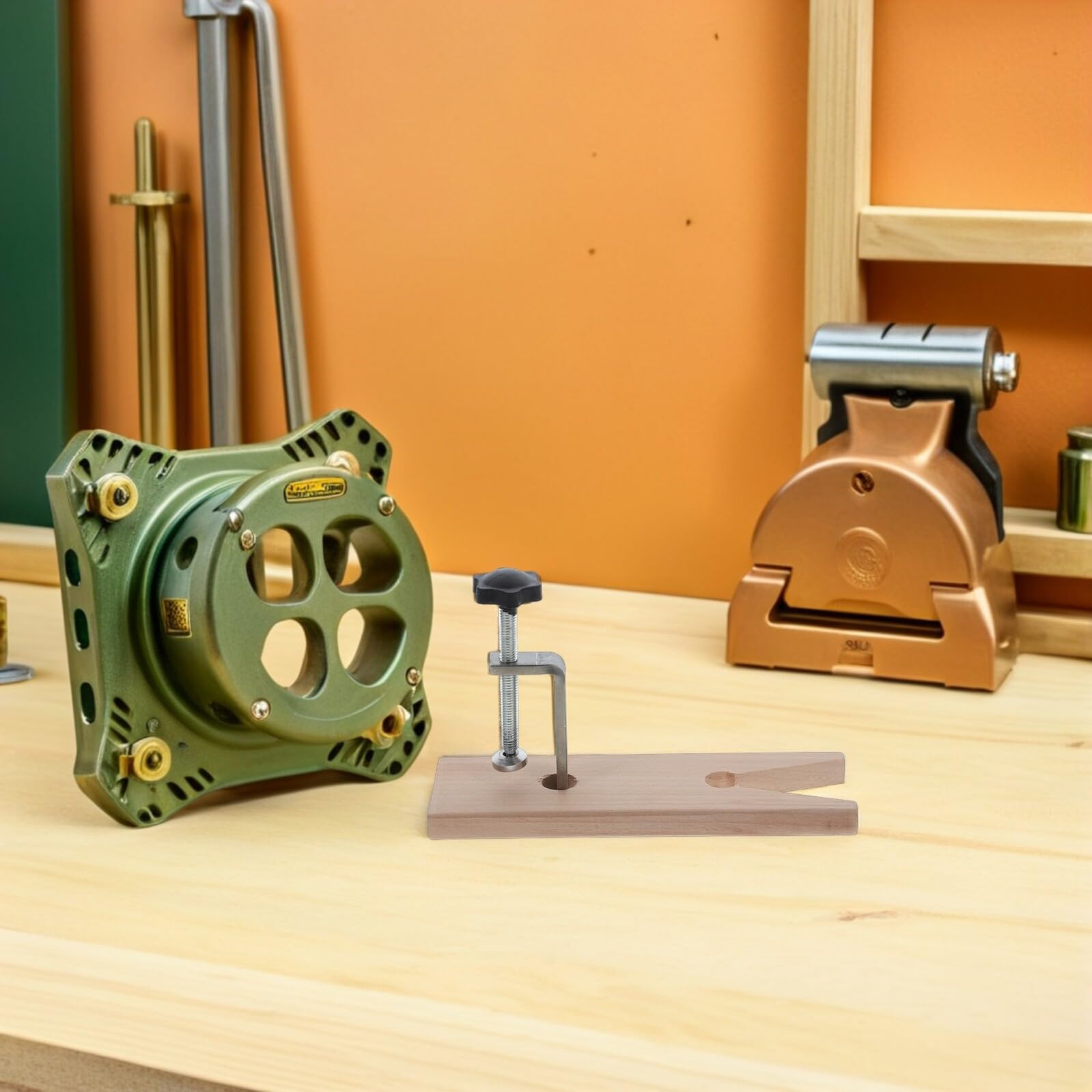 Baluue Morsetto da Banco Portatile Tavolo, 2 Set per Gioielli e Metallo | Legno e Ferro, Strumenti di Fissaggio Inclusi, per Lavorazioni Orafe e Assemblaggio da Banco