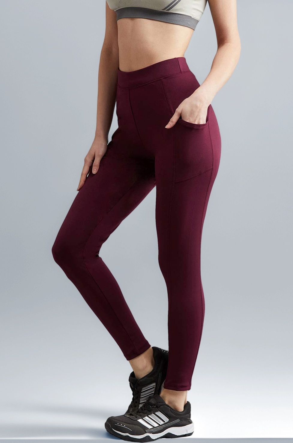 BLINKIN Women's Skinny Fit Mid Rise Leggings