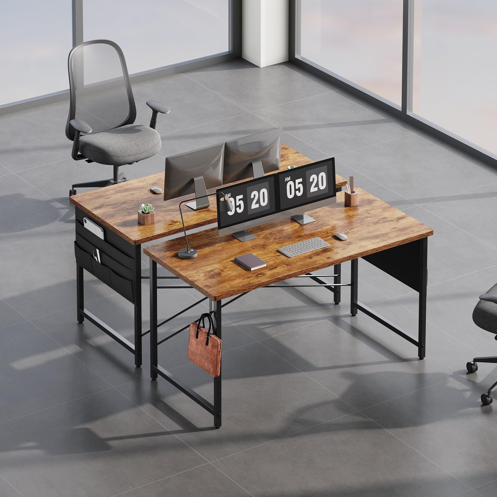 YeTom 机 デスク パソコンデスク pcデスク 幅120*奥行55cm つく YeTom 幅120 奥行55cm デスク パソコンデスク 収納袋付き
