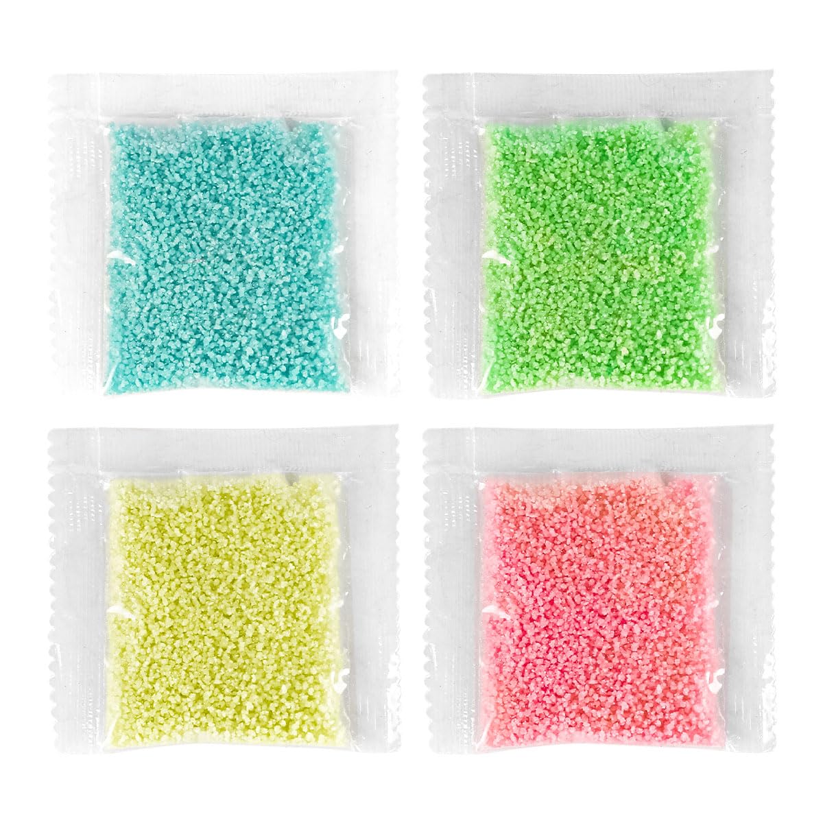 Sable lumineux 4 sacs 10 g sac réutilisable sable lumineux aquarium sable bricolage pierre lumineuse bouteille de souhait gravier décoratif pour la décoration de la maison et du jardin des fées