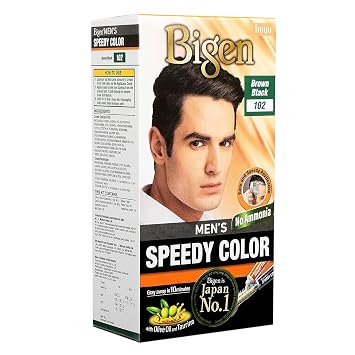 Bigen Men's Speedy Color, Brownish Black 102 (150g)
