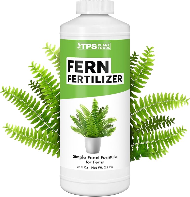 Fern Fertilizer – Liquid Plant Food for Deep Green, Lush Growth, 32 oz | Indoor & Outdoor Use, Encourages Fuller Frond Growth, Kelp-Enriched Formula, For Boston Maidenhair & Sword Varieties