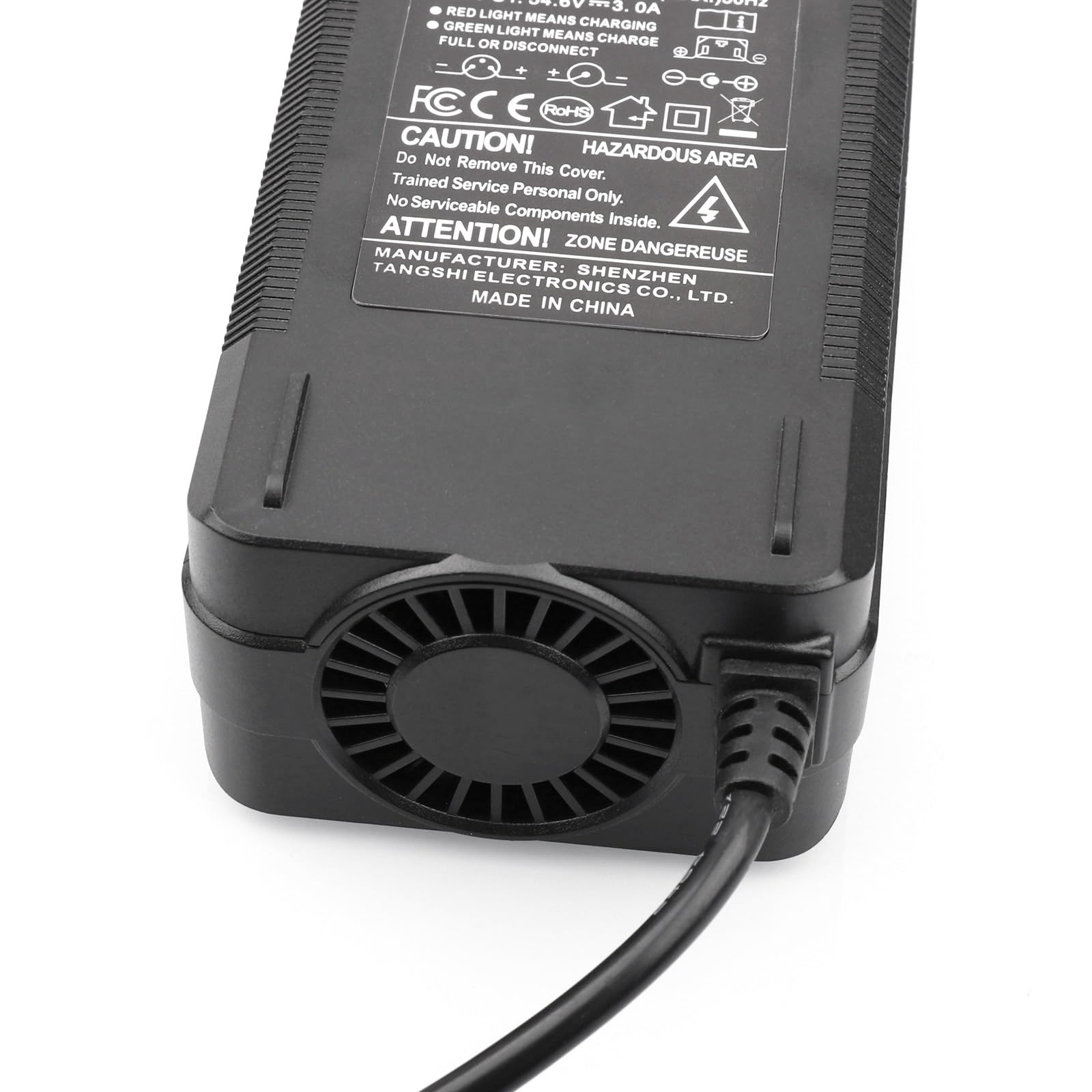 Caricabatterie 54,6 V 3 A per batteria agli ioni di litio 13S 48 V caricatore per batteria al litio bicicletta elettrica DC 5,5 x 2,1 mm