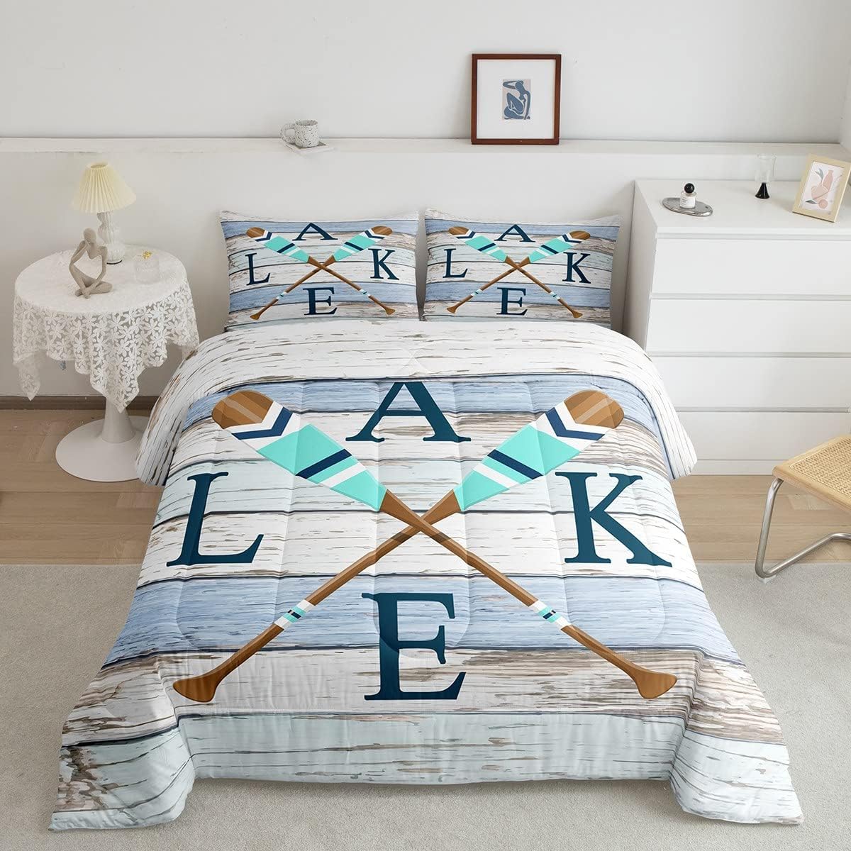 Juego De Edredón De Bosque Para Niños, Niñas Y Adolescentes, Juego De Ropa De Cama Tamaño Matrimonial, Edredón De Plumón De árbol Natural, Decoración Del Hogar, Edredón Acolchado De Montaña Brumosa
