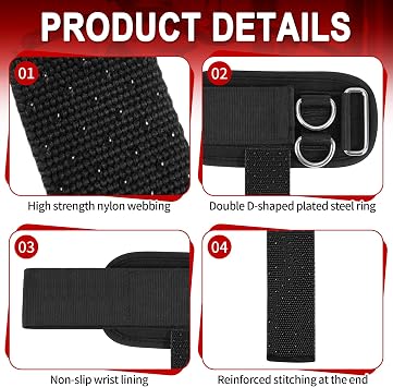 2pcs Weight Lifting Straps,With Cuffed D Ring,Enhanced Grip,Wrist Support