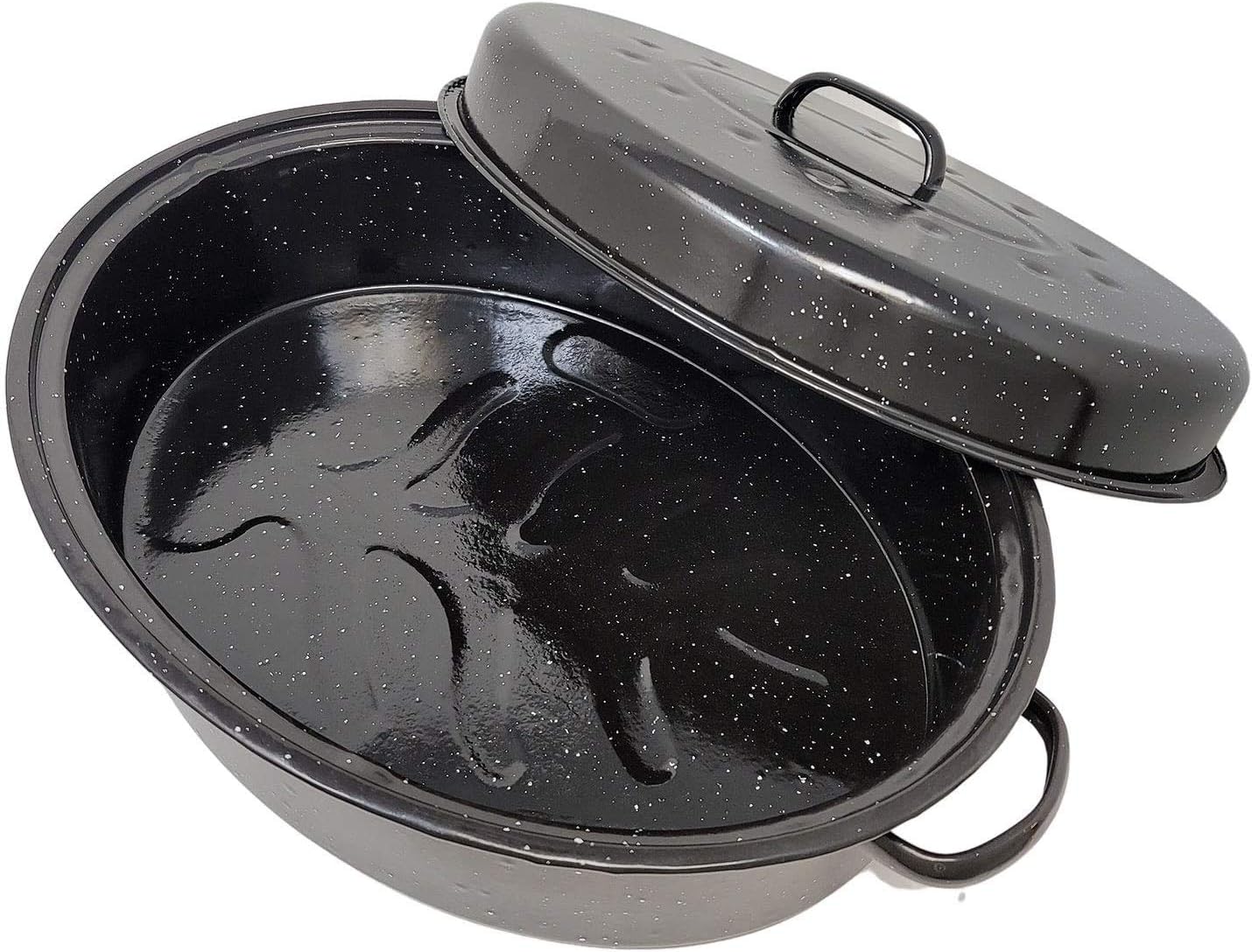 black enamel roasting pan