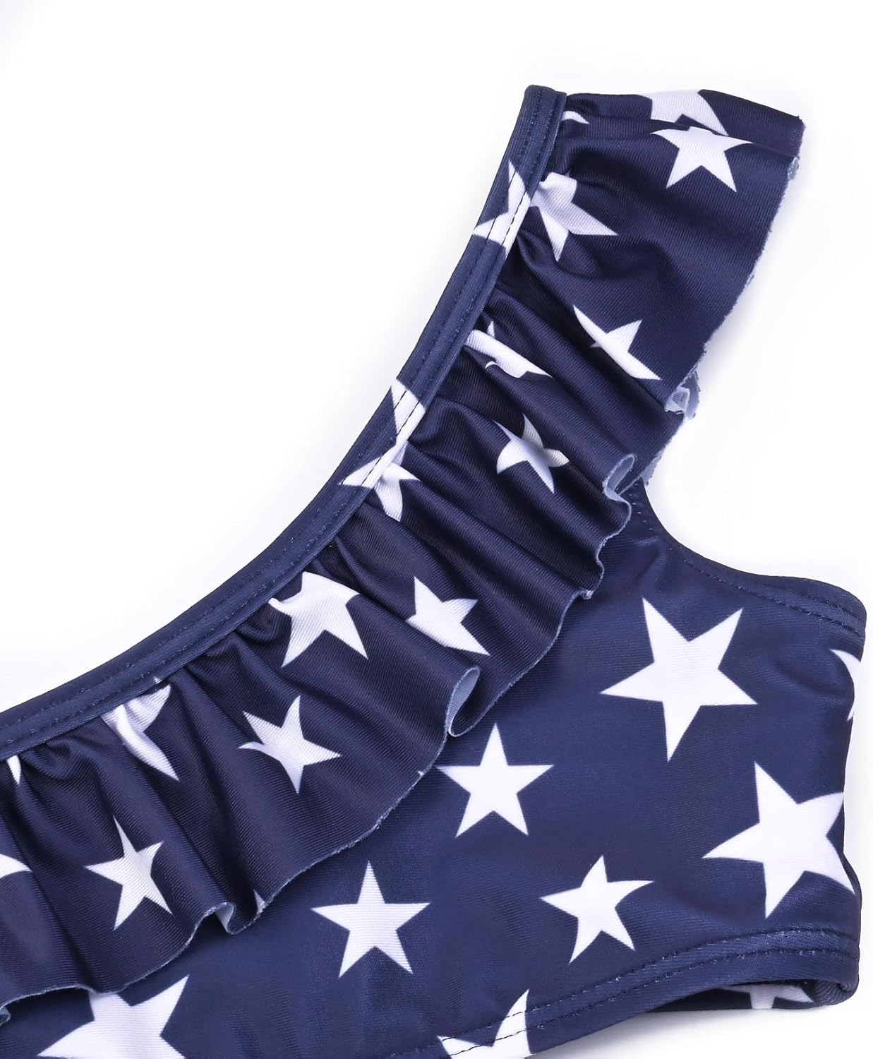 QPANCY ガールズ ワンショルダー 水着 キッズ ツーピース 水着 フリル ビーチ 水着