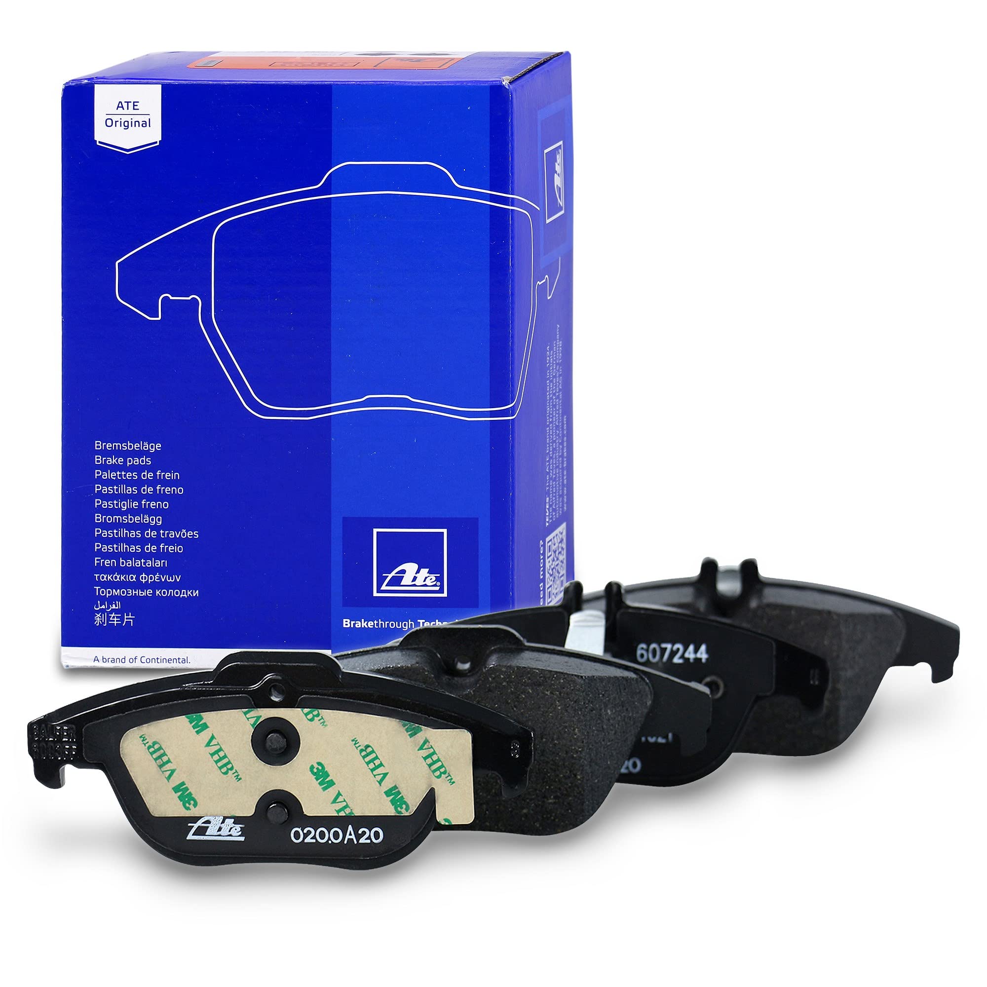 ATE Bremsenset Hinterachse inkl. Bremsscheiben hinten Ø278mm voll und Bremsbeläge hinten mit Warnkontak + Backensatz Kompatibel mit MERCEDES-BENZ C-Klasse (W204), C-Klasse T-Model (S204)