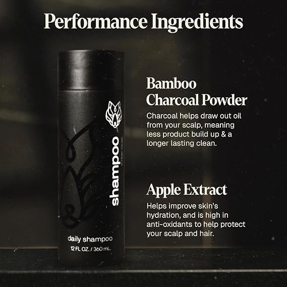 Black Wolf Mens Shampoo & Conditioner Set for Oily Hair - Hair Care for Men