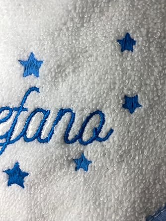 Set 3 Bavaglini Personalizzati Con Nome - Cotone 100%, 35x25cm, Made In Italy