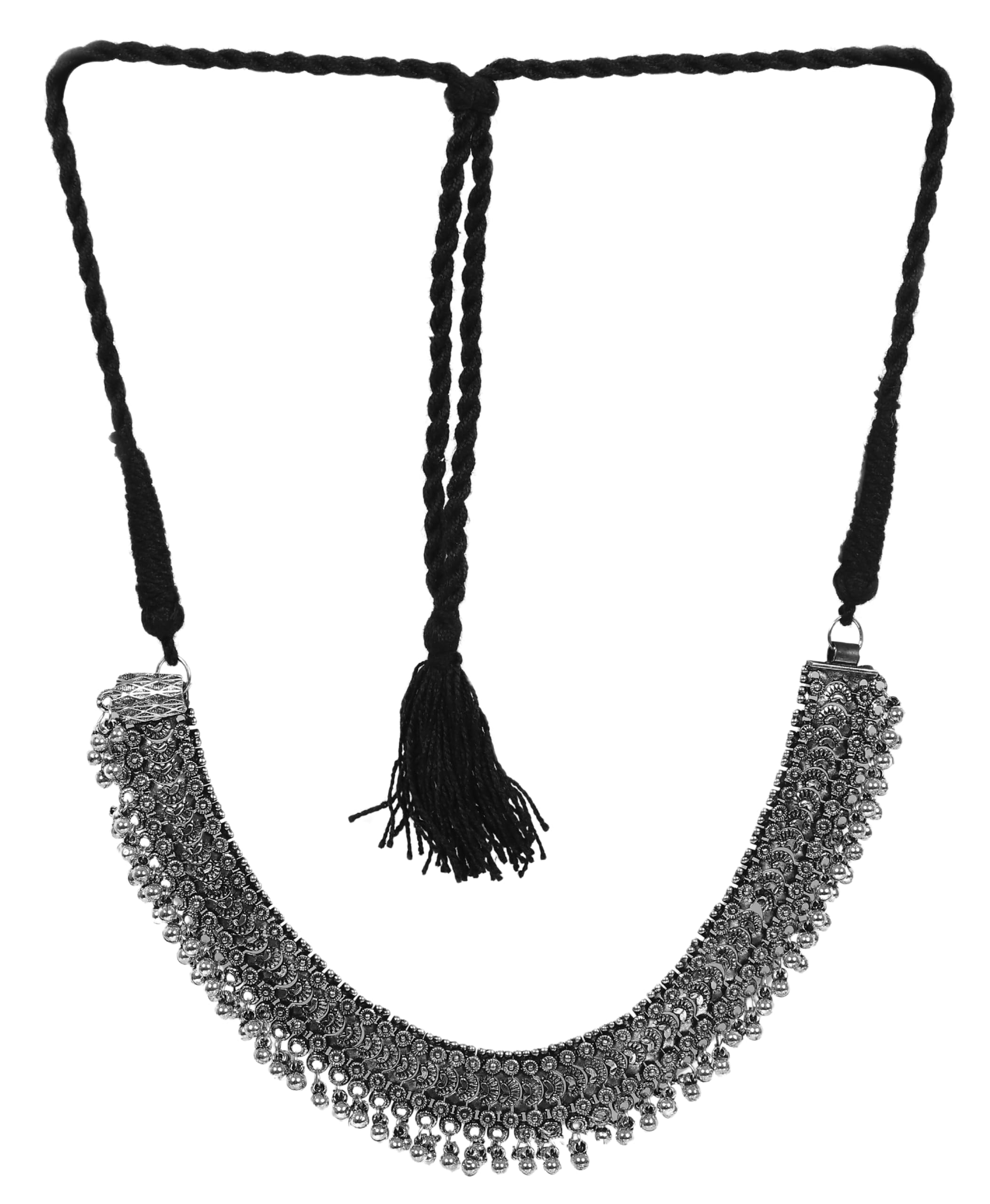 Traditional Antique Brass Oxidised German Silver Ethnic Stylish Choker Necklace Set Jewelry Women Girls (B0D7C8NRRC) Amazon Price History, Amazon Price Tracker