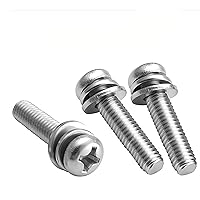 Vista 20 de NACX M6 x 20mm Tornillo de Nylon de Cabeza Redonda y Plana Negro, Phillips, 100