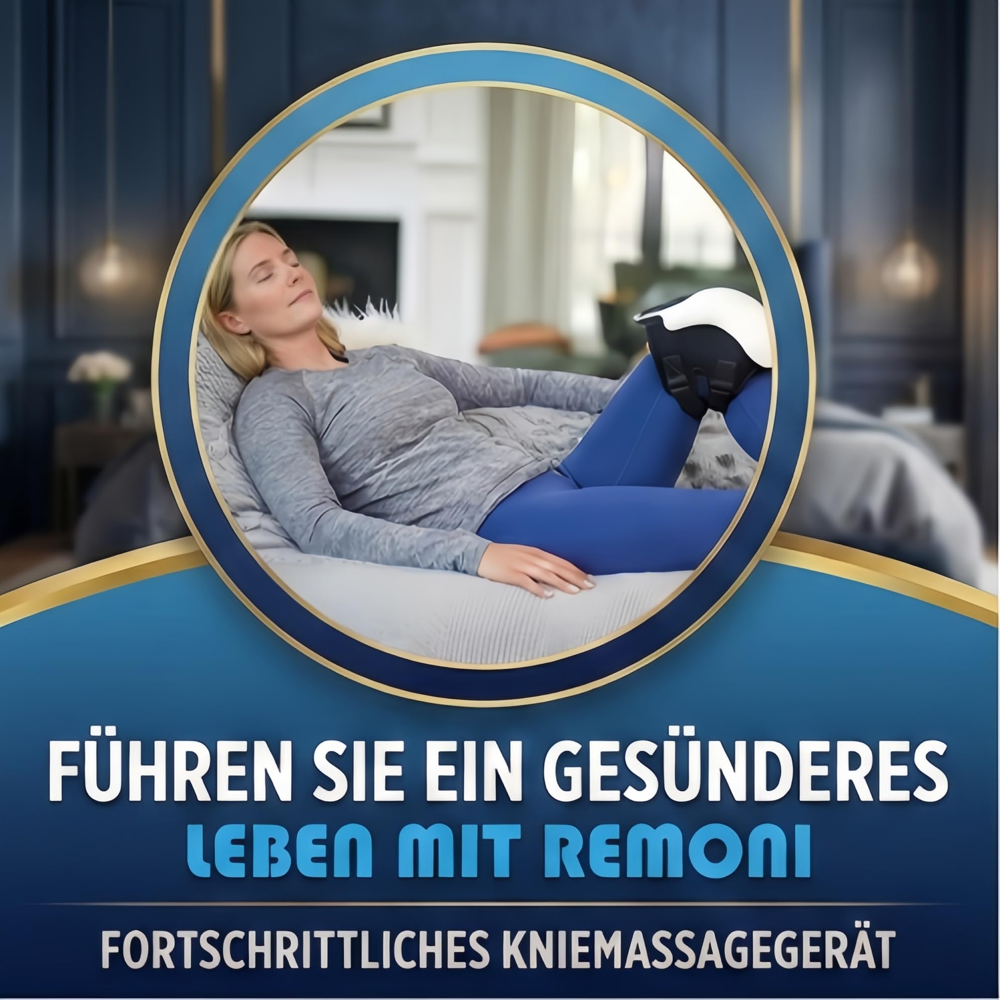Knie Massagegerät mit Infrarot & Wärme, Kabelloses Vibrationsgerät für Kniegelenke, 3 Wärmestufen & Rotlicht, Kniebandage für Entspannung & Regeneration, Timer & Touchscreen, 700g (Grau)