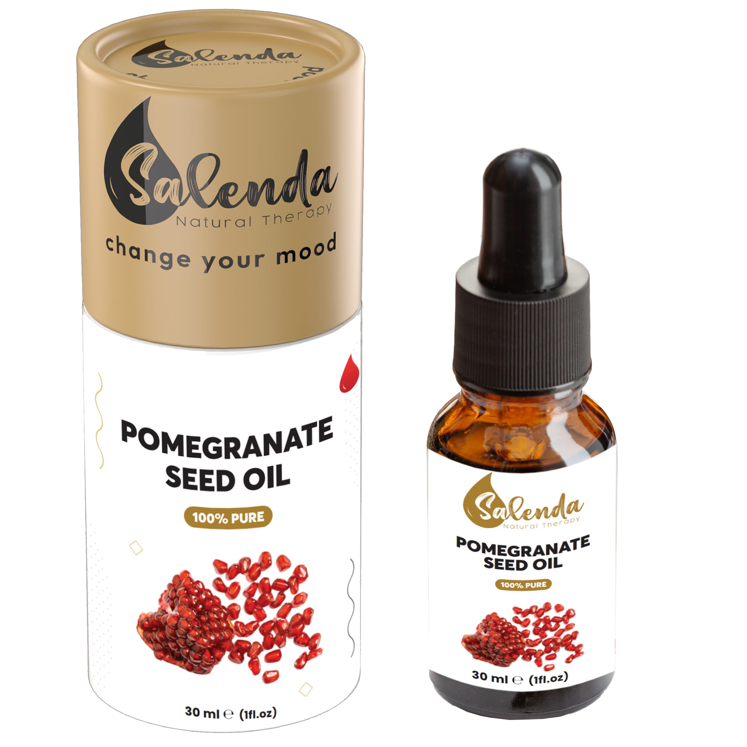 Pomegranate Seed Oil, 100% Pure Cold Pressed Pomegranate Oil for Face,1 Fl Oz (30 ml)