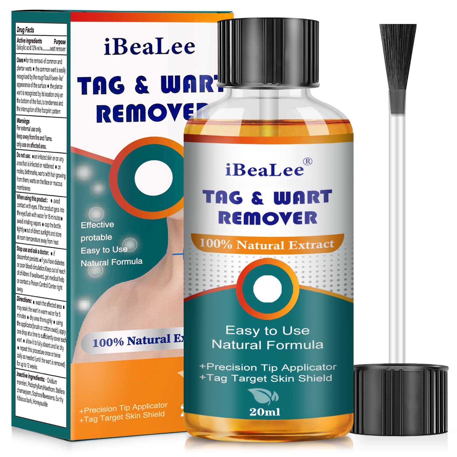 20ML SkinTag Remover -12% Liquid with Salicylic Acid -at Home SkinTag Remover-Safe for All SkinTypes for Corn, Genital Wart, H Warts, Common Warts, Flat, Callus Wart Freeze Off wart Removal-A