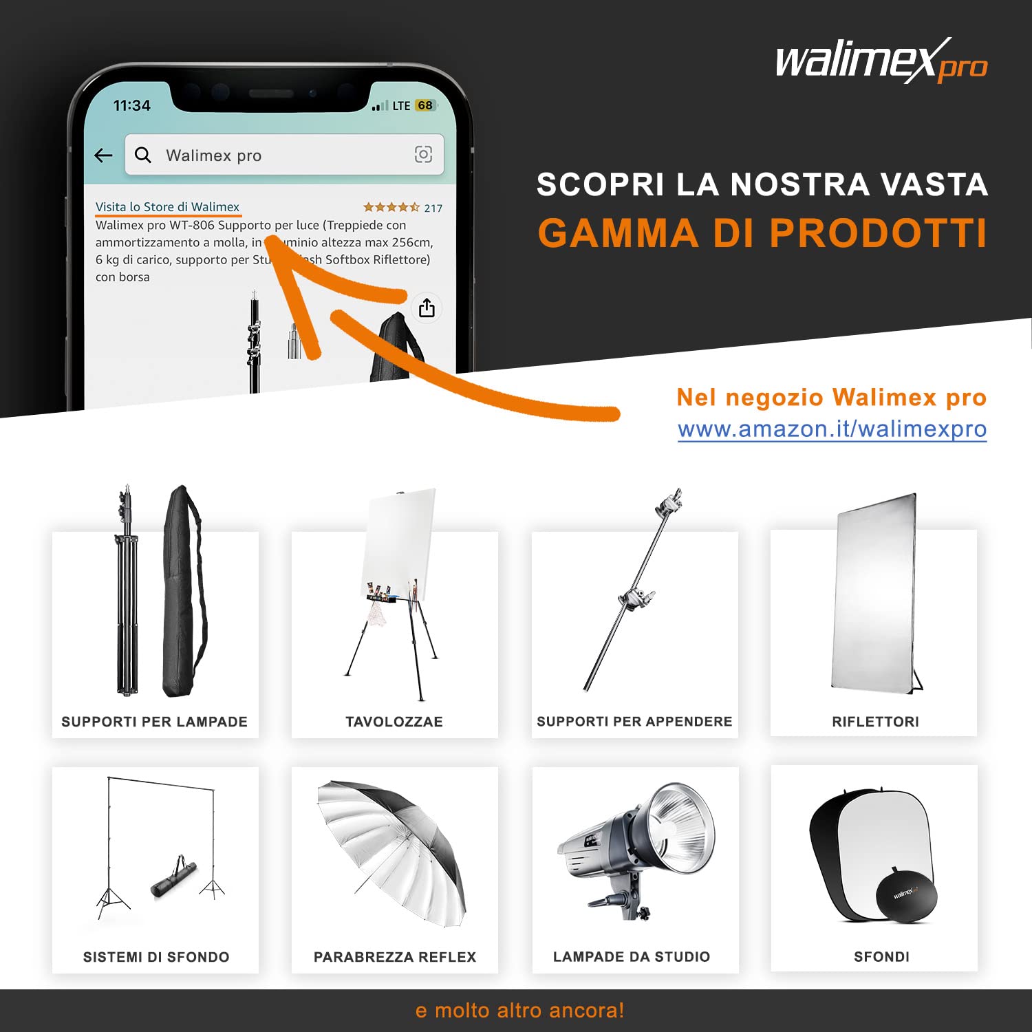 Walimex pro easel XL 60-180cm, alluminio I ideale come cavalletto da studio, da tavolo e da campo I per tele fino a HxD: 140x4cm, fino a 6kg I vassoio e supporto per colori e pennelli, con borsa