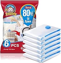 BoxLegend Empty Bags Clothes Vacuum Bags for Clothes 6L 80 x 60 cm Empty Storage Bags for Moving Compression Space Saving for Textile, Bedding, Quilts, Pillows, Sheets, Blankets
