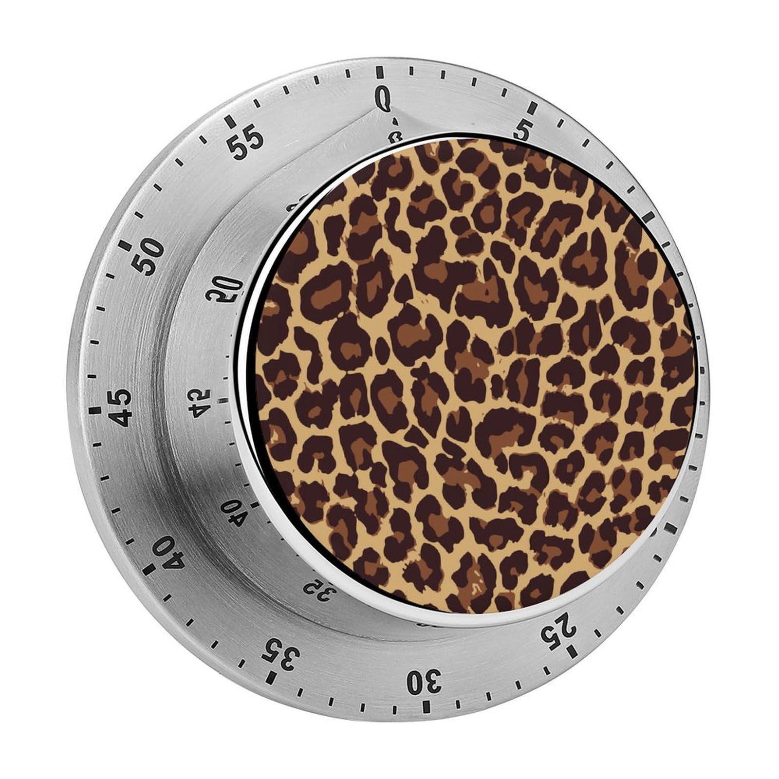 Wild Cheetah Leopard Print Circular Rotating Timer, Suitable for Kitchen and Bedroom