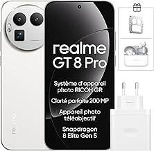 realme GT 8 Pro 5G Smartphone 12+256GB, Snapdragon 8 Elite Gen 5 Processor, 6.79 Inch Screen, 120W Quick Charge, 7000mAh Battery, 200MP Camera, IP69, Refresco at 144Hz, Diary White