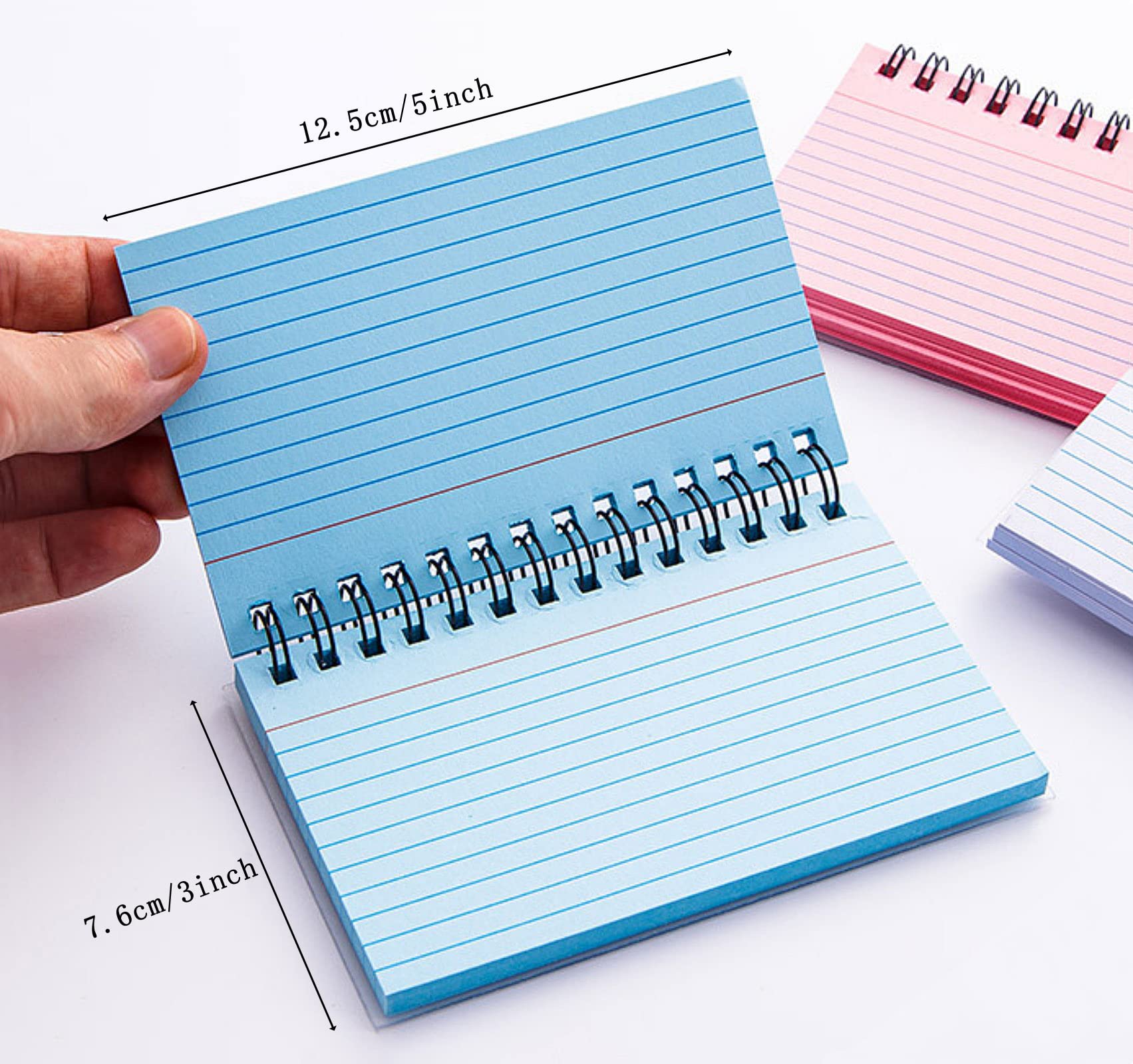 Pink Index Cards Lined Colorful Spiral Notepad With Index Cards ...