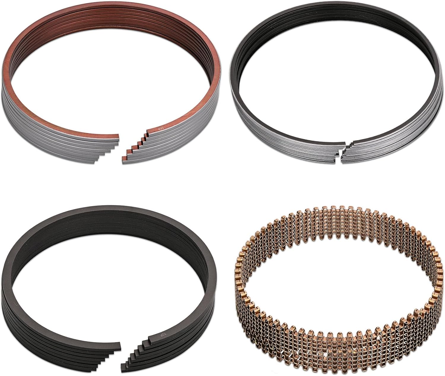Piston Ring Set Compatible with Chevy GM LS Gen III IV 4.8L & 5.3L V8 Engines 1999-2016 - LC9 L33 LM7 LR4 L59 LS4 LY2 LMG 3.78in STD Moly Replace# 2M4978 41859CP C96008