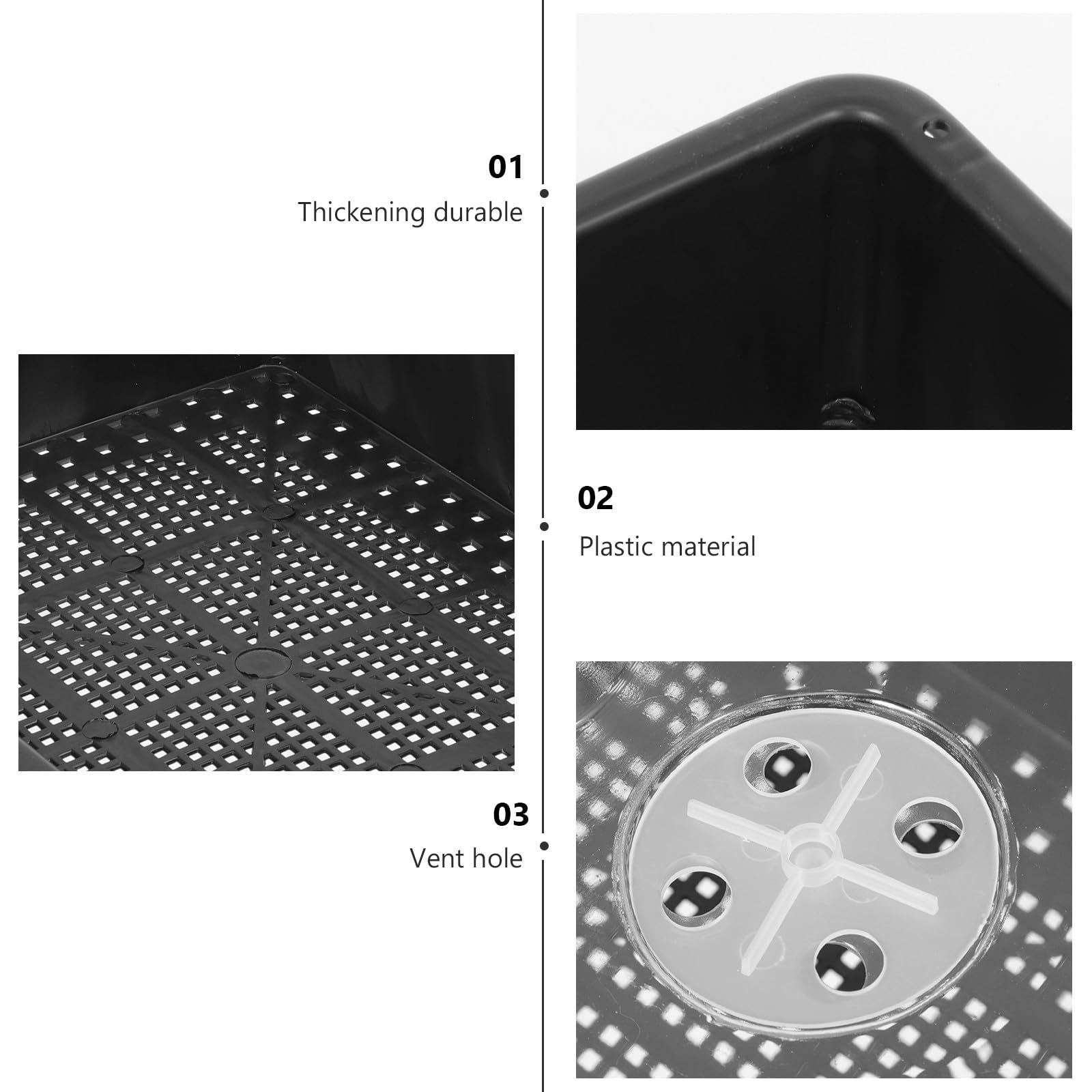 Germination en Plastique Noir, Lot de Sets de Semis