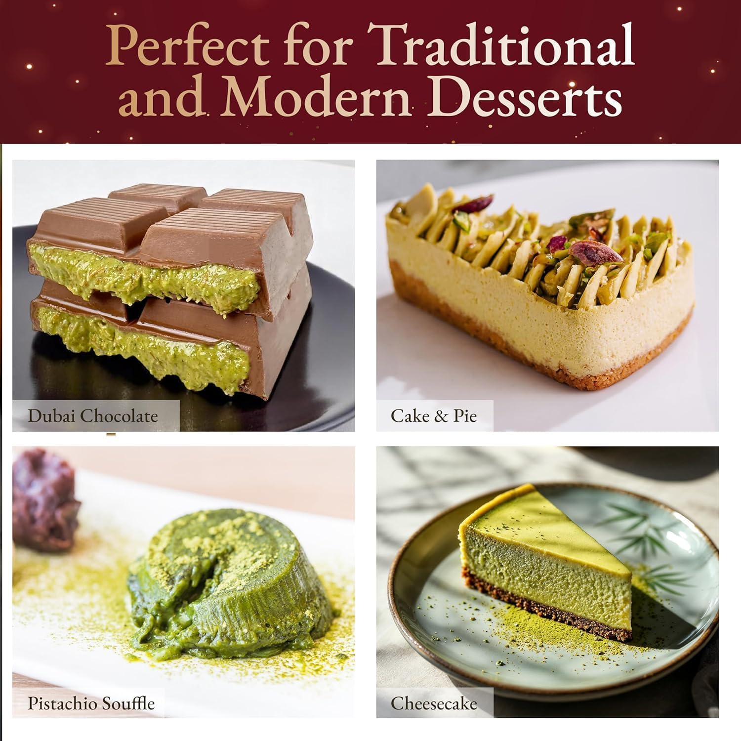 Dubai Chocolate Filling 2.2 Lb / 1 Kg Pistachio Cream with Crispy Kadayif | Middle Eastern Gourmet Dessert Best Ingredient For Dubai Chocolate | Rich, Crunchy & Decadent Treat (2.2 lb / 1 Kg)