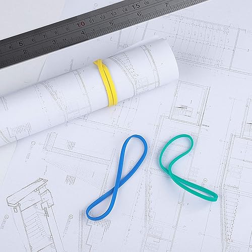 Miniatura 3 de Bandas de goma, tamaño Matfamily 33 (3 12 pulgadas x 18 pulgadas), banda de goma colorida sin látex, elástica a granel, bandas elásticas duraderas