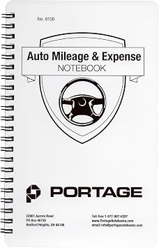 Auto Mileage & Expense Notebook Vehicle Mileage Log, Miles Log Book to Track Over 400 Rides or Sessions, Track Odometer for Business Driving or Rideshare Apps 5 x 8 Inches, 60 Pages Pack of 1