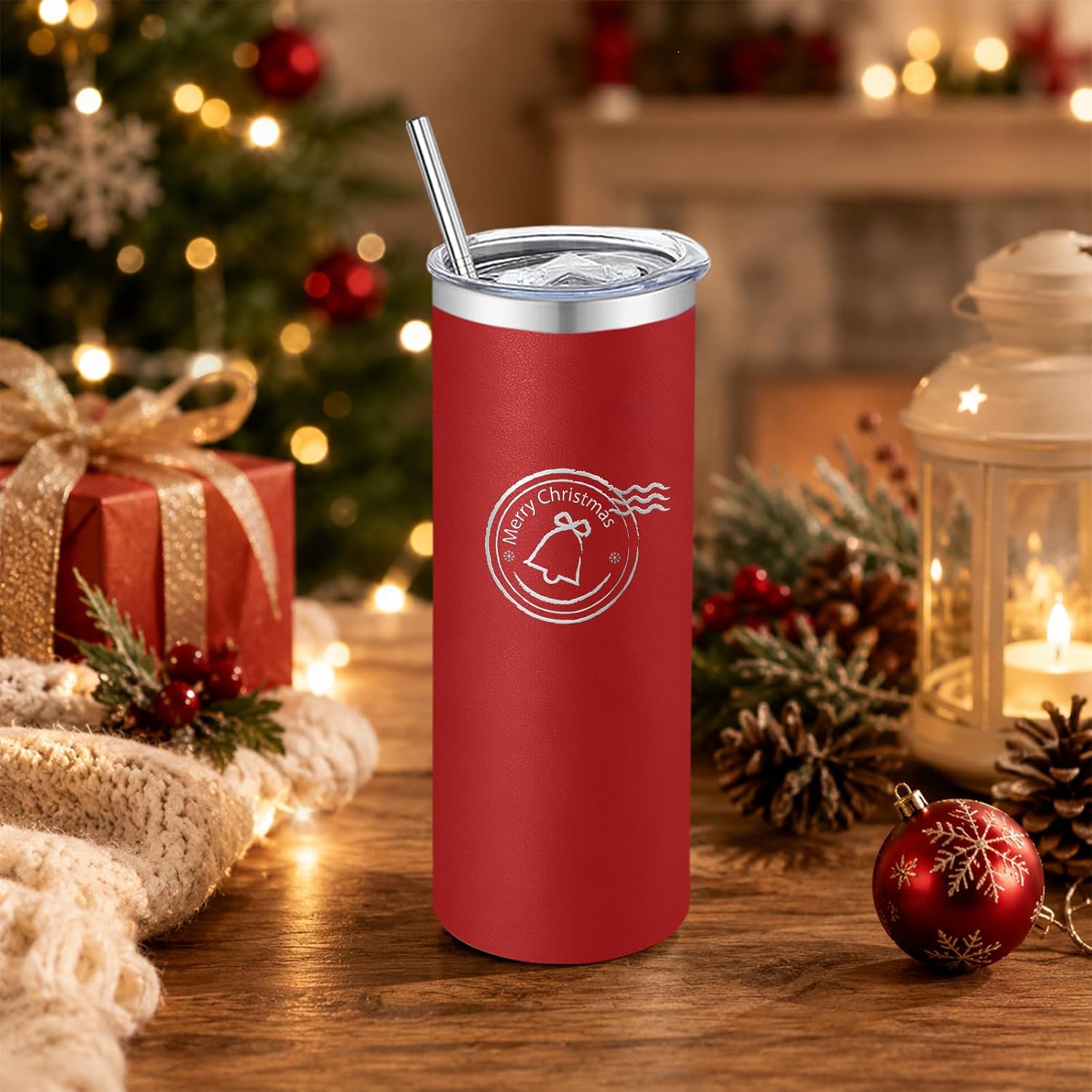 YOUKE OLA 16 Pack Stainless Steel Skinny Tumblers Bulk Straight Double Wall Powder Coated Insulated Tumbler with Lid and Straw for Laser Engrave, 20oz Mix Colors