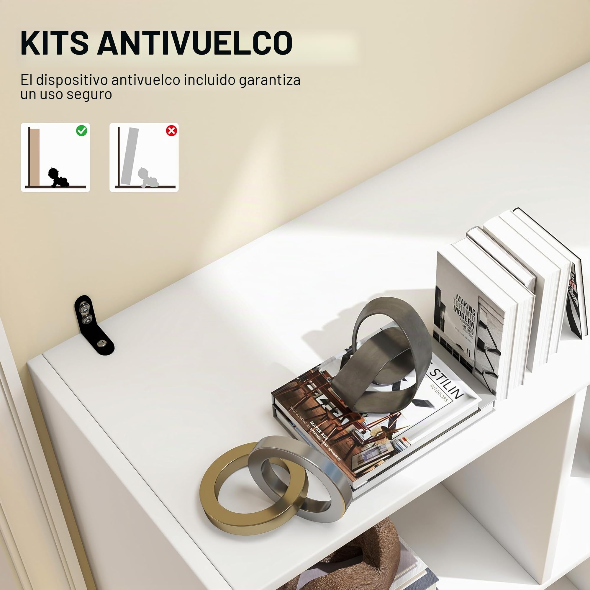 Estantería de Cubos 8 Compartimentos, Estantería para Libros de Pie 100x30x100 cm, Mueble de Almacenamiento Multifuncional Vertical u Horizontal, Ideal para Salón, Dormitorio, Oficina y Estudiantes
